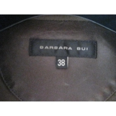 Pre-owned Barbara Bui Khaki Leather Jacket