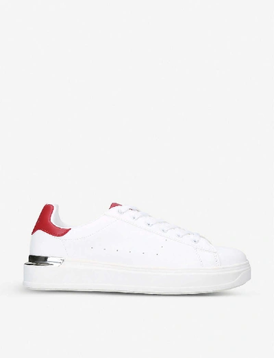 Shop Kg Kurt Geiger Keaton Faux-leather Trainers In White