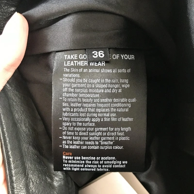 Pre-owned Raiine Leather Mini Skirt In Black