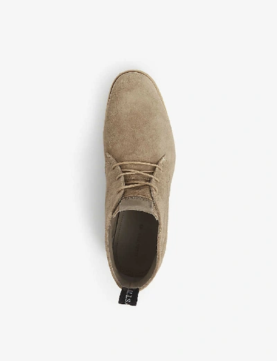 Shop Allsaints Luke Suede Desert Boots In Taupe