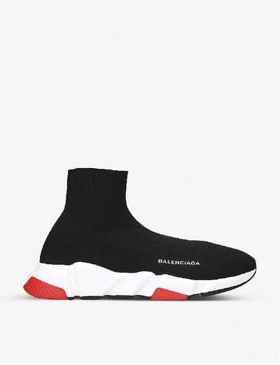Shop Balenciaga Speed Stretch-knit Trainers In Black/comb