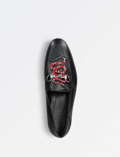 Kingsnake leather loafers