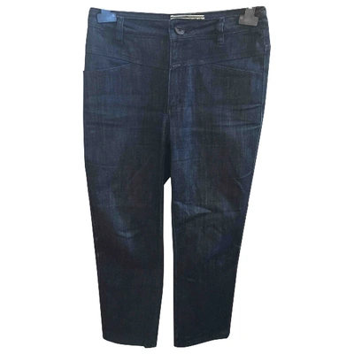 Pre-owned Closed Blue Cotton Trousers