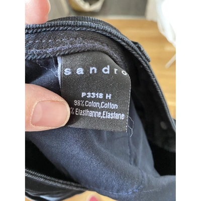 Pre-owned Sandro Slim Jeans In Black