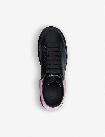 Shop Alexander Mcqueen Men's Show Leather And Silicone Platform Trainers