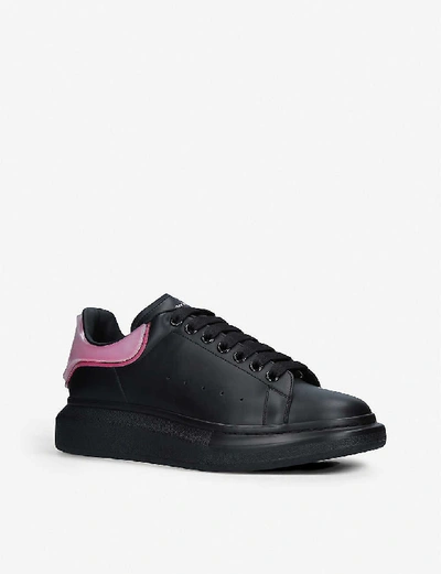 Shop Alexander Mcqueen Men's Show Leather And Silicone Platform Trainers
