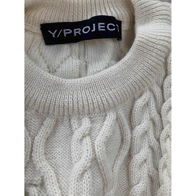 Pre-owned Y/project Wool Jumper In Ecru