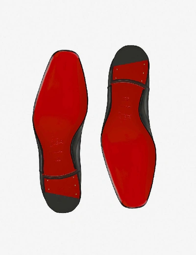 Christian Louboutin Seriox Cap-toe Leather Oxford Shoes In Black