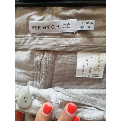 Pre-owned See By Chloé Large Trousers In Beige