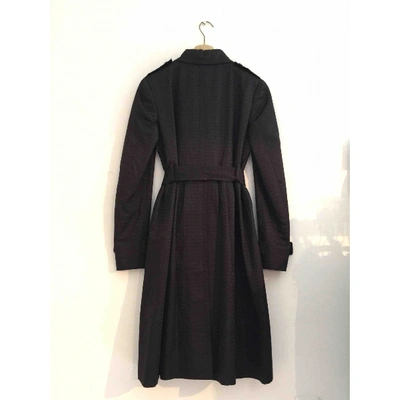 Pre-owned Gucci Trench Coat In Black