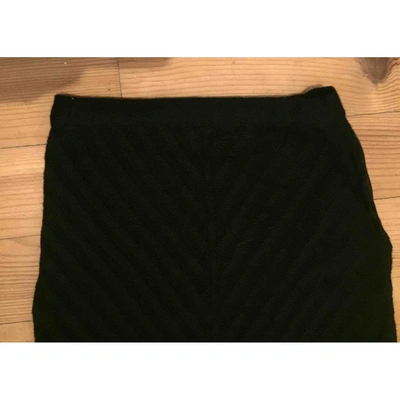 Pre-owned Joseph Wool Mid-length Skirt In Black