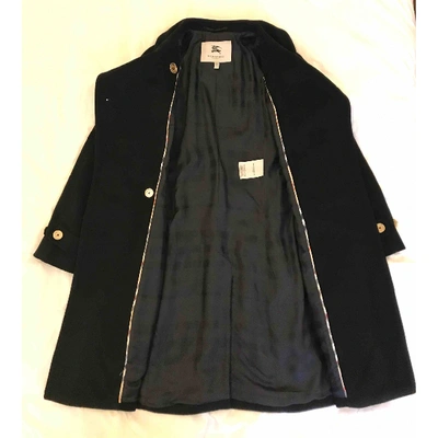 Pre-owned Burberry Wool Coat In Navy