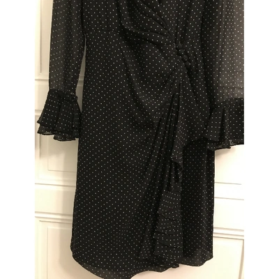 Pre-owned Akris Silk Mid-length Dress In Black