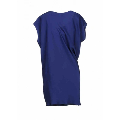 Pre-owned Aspesi Silk Mini Dress In Blue