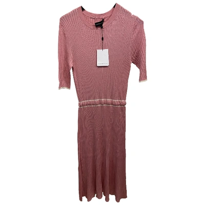 Pre-owned Cashmere In Love Silk Mid-length Dress In Pink