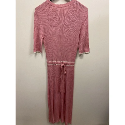 Pre-owned Cashmere In Love Silk Mid-length Dress In Pink