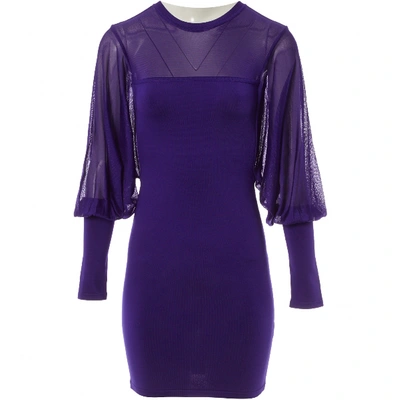 Pre-owned Balmain Purple Dress