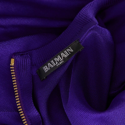 Pre-owned Balmain Purple Dress