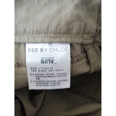 Pre-owned See By Chloé Straight Trousers In Ecru
