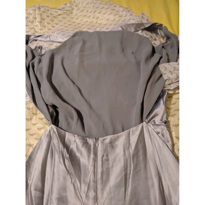 Pre-owned Emporio Armani Silver Silk Dress