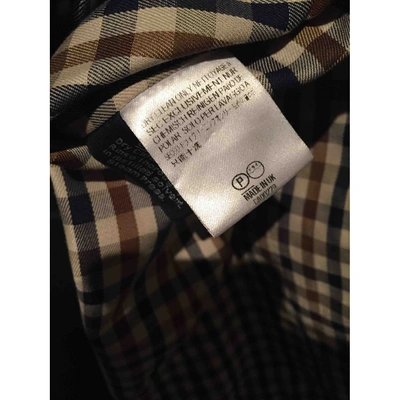 Pre-owned Aquascutum Navy Cotton Coat