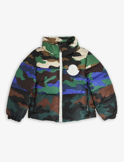 Shop Moncler Marchaud Puffer Jacket 4-14 Years In Camo