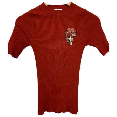 Pre-owned Sandro Red Polyester Knitwear