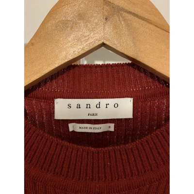 Pre-owned Sandro Red Polyester Knitwear