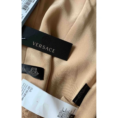 Pre-owned Versace Dress In Beige