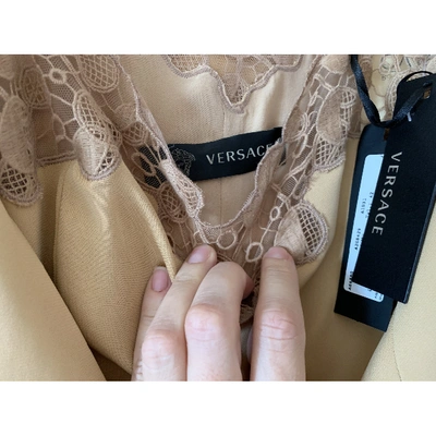 Pre-owned Versace Dress In Beige