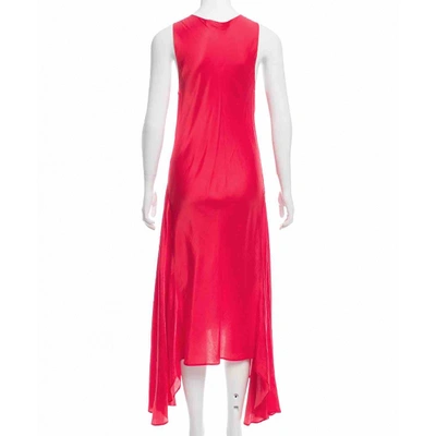 Pre-owned Creatures Of Comfort Silk Maxi Dress In Red