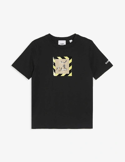 Shop Burberry Deer-print Cotton-jersey T-shirt 3-14 Years