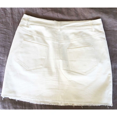 Pre-owned Rebecca Minkoff Mini Skirt In White