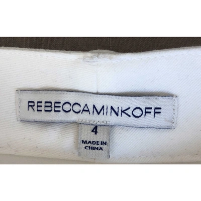 Pre-owned Rebecca Minkoff Mini Skirt In White