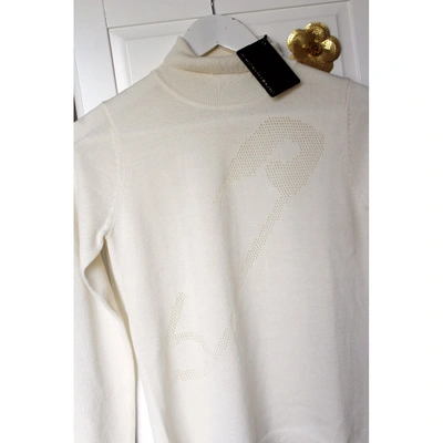 Pre-owned Jc De Castelbajac Wool Jumper In Ecru