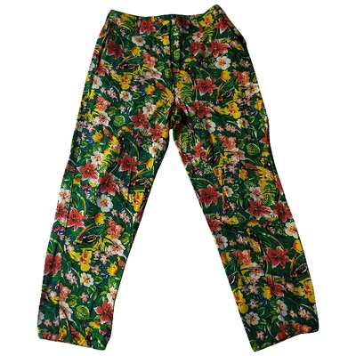 Pre-owned American Vintage Straight Trousers In Green