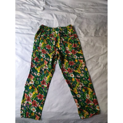 Pre-owned American Vintage Straight Pants In Green