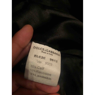 Pre-owned Dolce & Gabbana Black Raccoon Coat