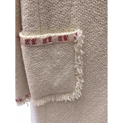 Pre-owned Emanuel Ungaro Wool Coat In White