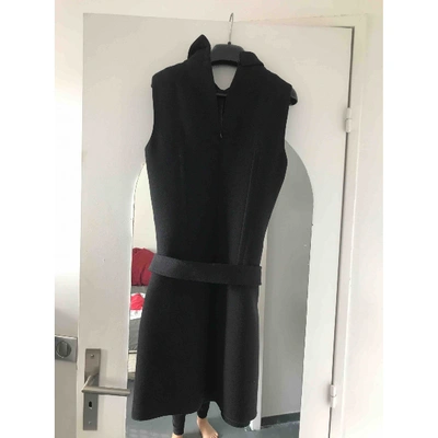 Pre-owned Jil Sander Wool Dress In Black