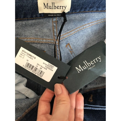 Pre-owned Mulberry Straight Pants In Blue