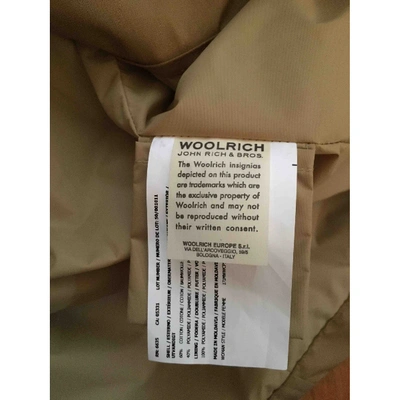 Pre-owned Woolrich Trench Coat In Camel