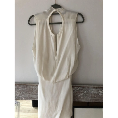 Pre-owned Acne Studios White Cotton - Elasthane Dresses