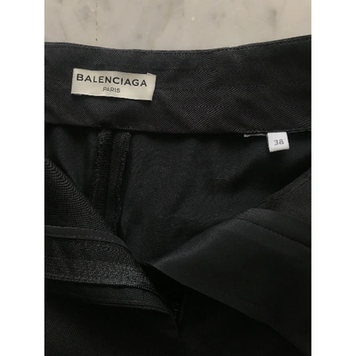Pre-owned Balenciaga Wool Mini Short In Black