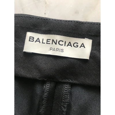 Pre-owned Balenciaga Wool Mini Short In Black