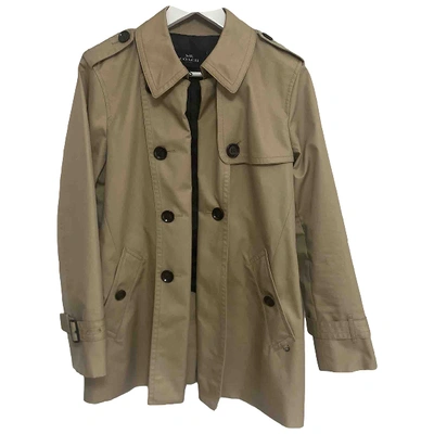 Pre-owned Coach Trench Coat In Camel