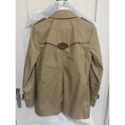 Pre-owned Coach Trench Coat In Camel