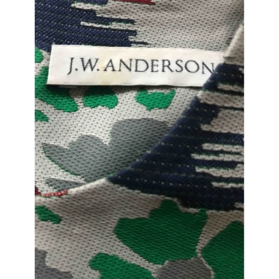 Pre-owned Jw Anderson Silk Mid-length Dress In Grey