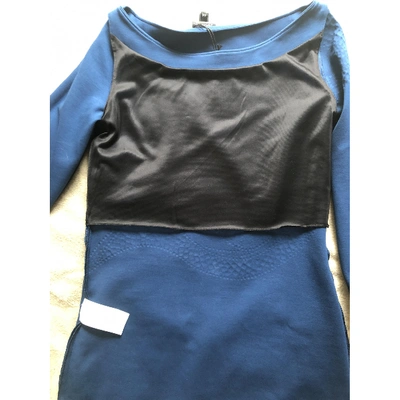 Pre-owned Just Cavalli Mini Dress In Blue