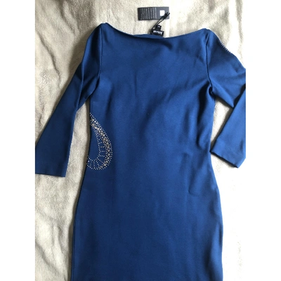 Pre-owned Just Cavalli Mini Dress In Blue